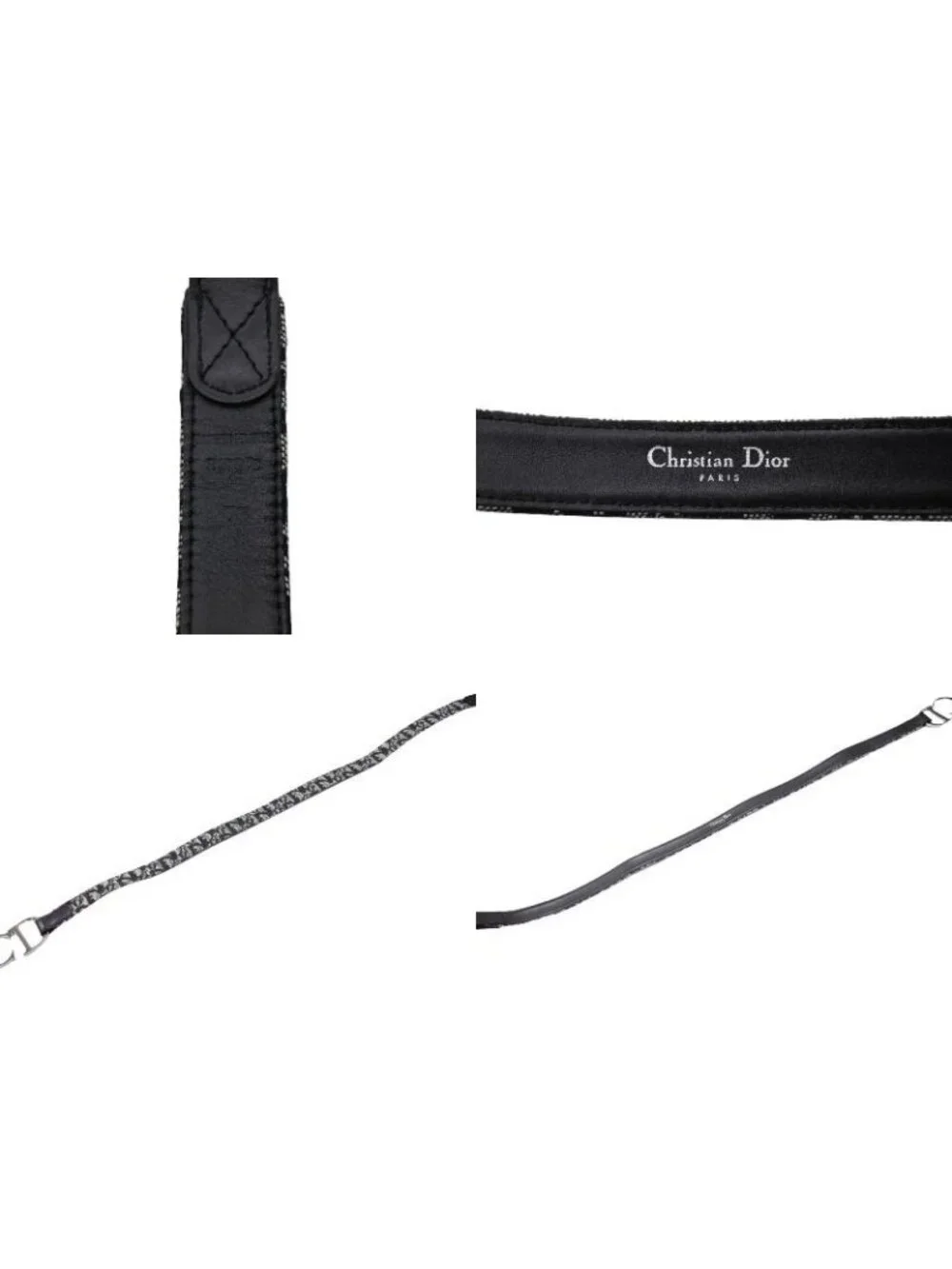 Dior Belt Trotter Line CD Logo Navy Gray